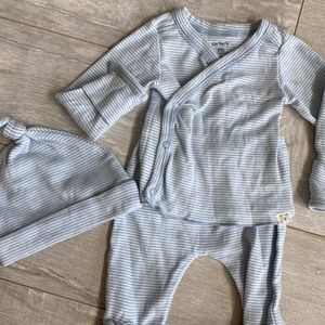 Carters matching kimono shirt, footie pants, and hat. newborn